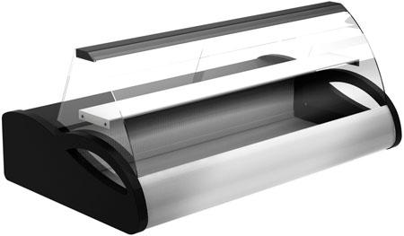 Настольная холодильная витрина Полюс A87 SV 1,5-1 (black&steel)