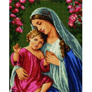 Алмазная живопись Икона Дева Мария и Иисус 40х50 см, фото 2