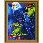 5D Картина стразами Волнистый попугай 40х50 см, фото 2