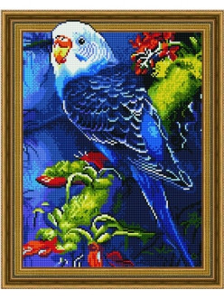 5D Картина стразами Волнистый попугай 40х50 см - фото 2 - id-p91620001