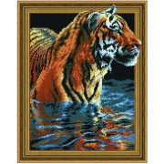 Картина стразами 5D Тигр 40х50 см