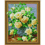 5D Картина из страз Белые розы 40х50 см, фото 2