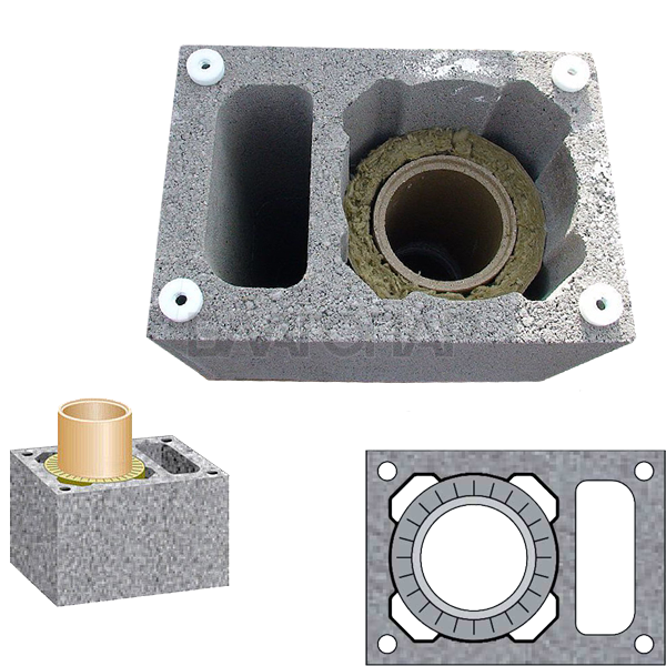 Элемент Дымохода Schiedel Rondo с ВЕНТБЛОКОМ Plus d=160мм - фото 1 - id-p91660894