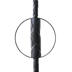 Шнурок кожаный 65см диаметр 4.0мм плетенный черный