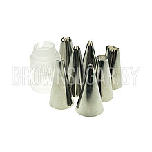 Набор насадок для шприца кондитерского металл/пластмасса (Китай, 8 шт)