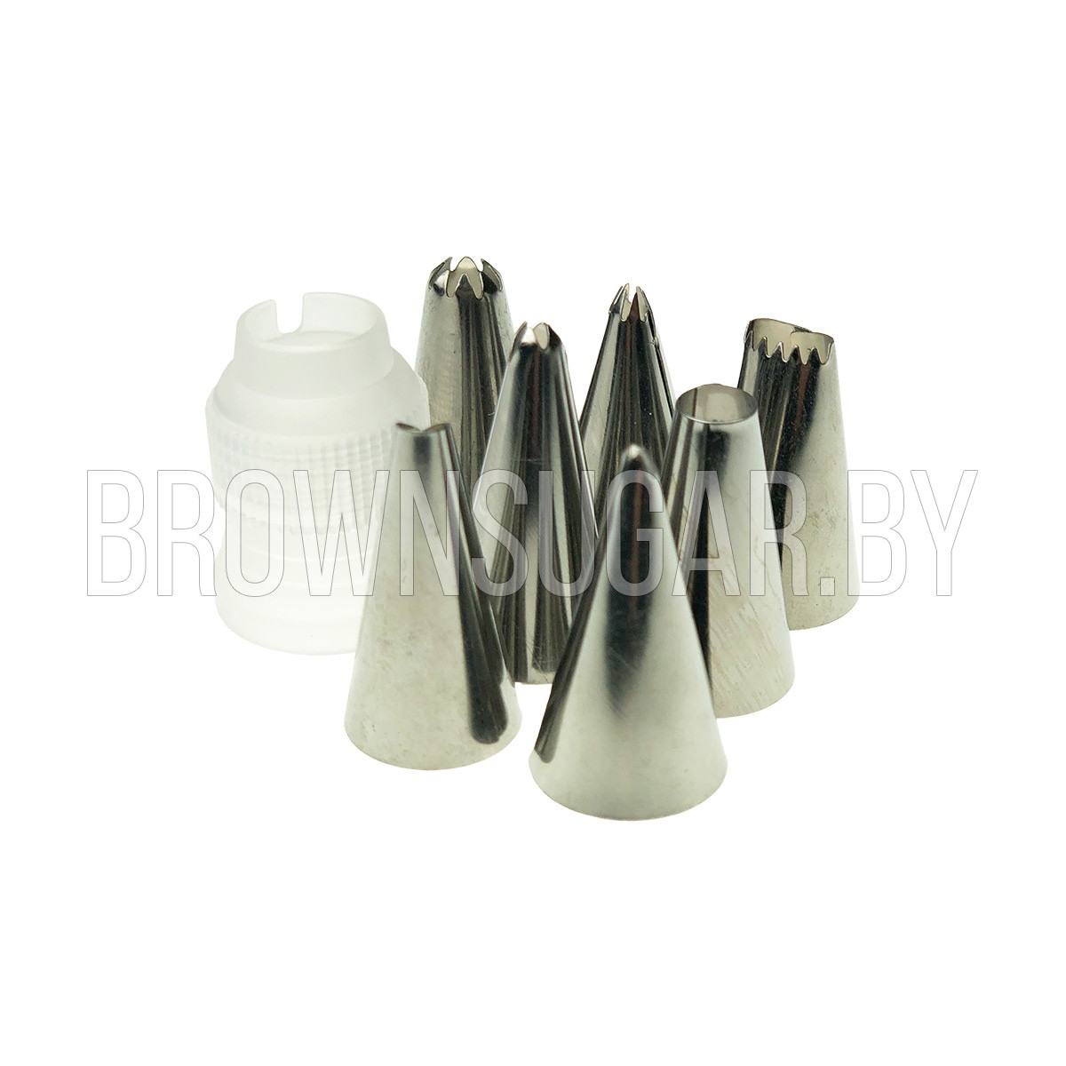 Набор насадок для шприца кондитерского металл/пластмасса (Китай, 8 шт) - фото 1 - id-p91686879
