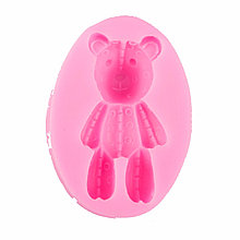 Молд силиконовый Игрушечный мишка (Китай, розовый, 82х56х19 мм)