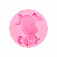 Молд силиконовый Собака (Китай, розовый, 79х16 мм)