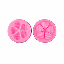 Молд силиконовый Цветок (Китай, розовый, 2 части, 45х20 мм)