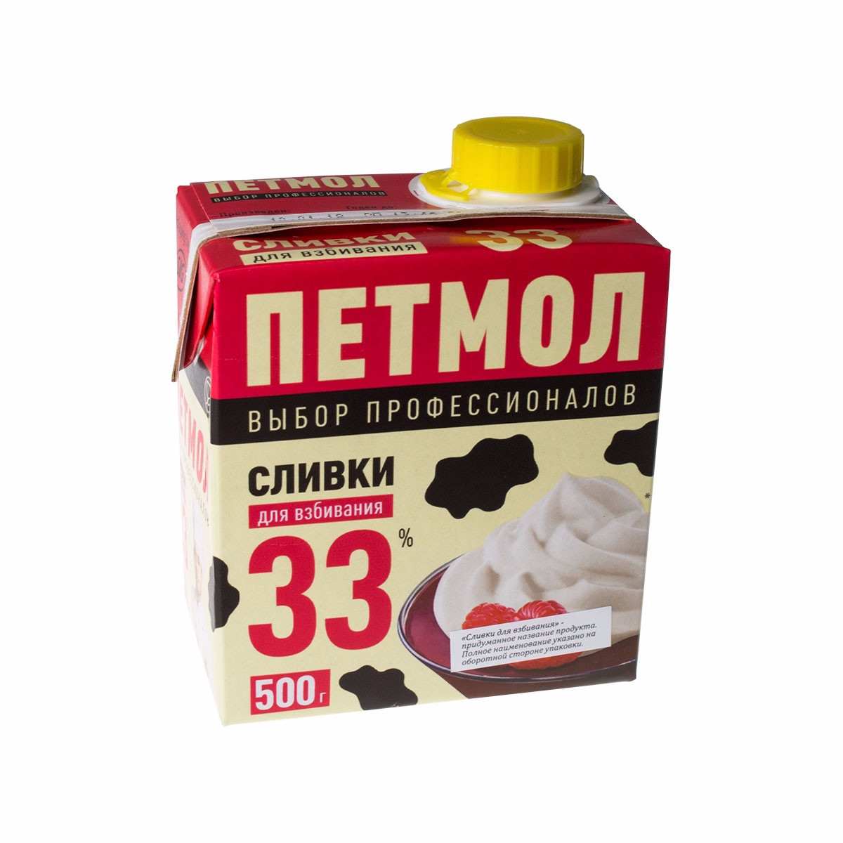 Сливки питьевые ультрапастеризованные Петмол 33% (Россия, 500 мл) - фото 1 - id-p91687429