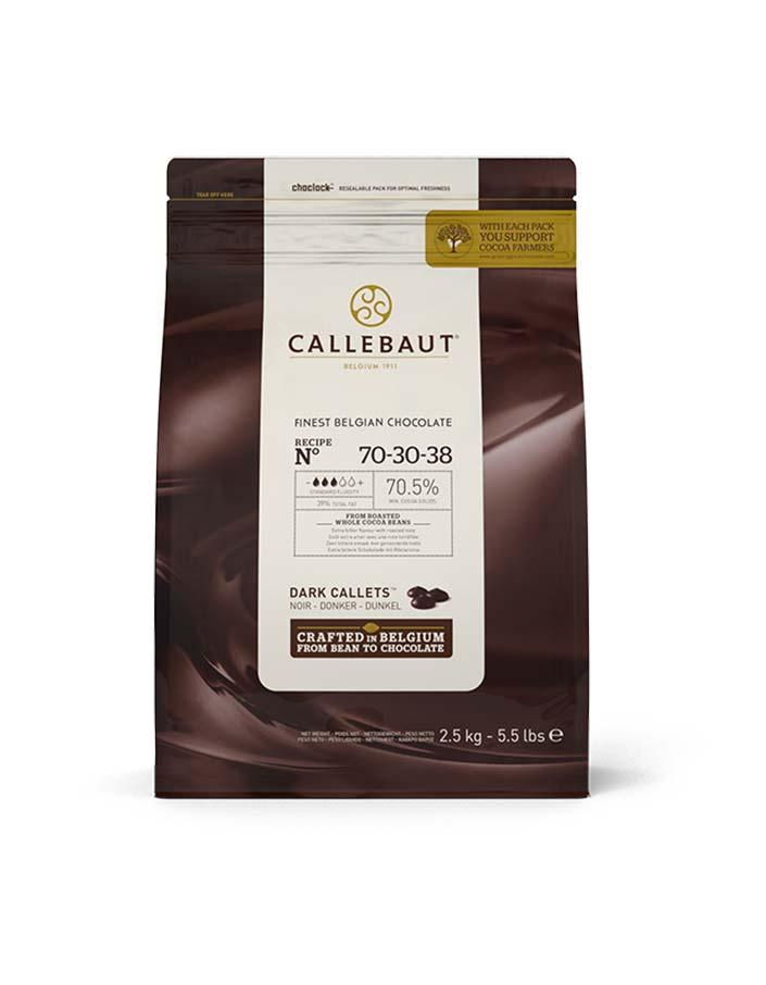 Шоколад горький Callebaut 70,5% (Бельгия, каллеты, 200 гр) - фото 1 - id-p91687444