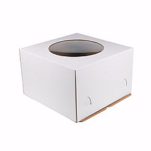 Коробка для торта с окном EB190 Pasticciere (Россия, белый картон, 300х300х190 мм, до 5 кг)