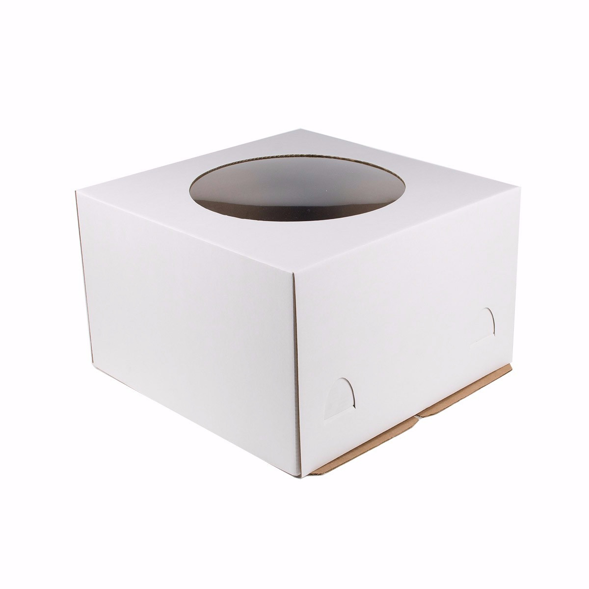 Коробка для торта с окном EB190 Pasticciere (Россия, белый картон, 300х300х190 мм, до 5 кг) - фото 1 - id-p91687552