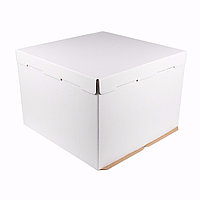 Коробка для торта эконом EB450 Pasticciere (Россия, белый картон, 300х300х450 мм)