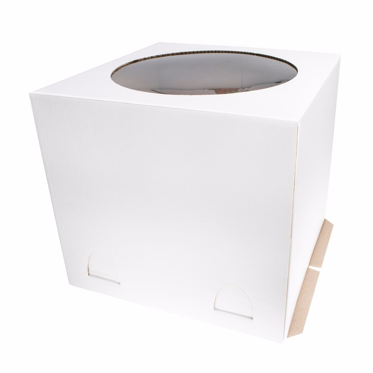 Короб картонный с окном Белый EB220 Pasticciere (Россия, 240х240х220 мм) - фото 1 - id-p91687576
