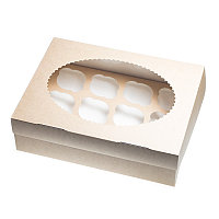 Упаковка для 12 маффинов DoEco (Россия, картон, 330х250х100 мм)