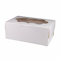 Коробка на 6 маффинов Белая КП6 CakeBox (Беларусь, 250х170х100 мм)
