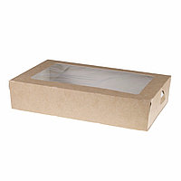 Коробка пенал для транспортировки с окном Eco Case 1000 DoEco (Россия, крафтовый картон, 200х120х40 мм)
