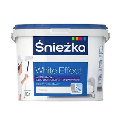 Краска водно-дисперсионная полиакриловая Sniezka White Effect, 14 кг, фото 2