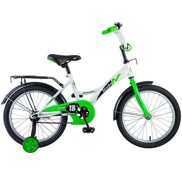 Велосипед детский Novatrack Strike 20" белый/зелёный - фото 1 - id-p91753716