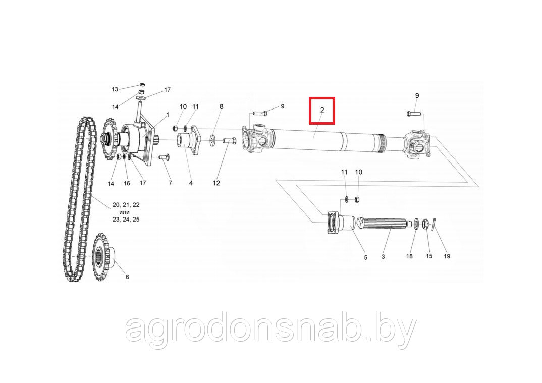 Вал карданный КВС-1-0119000-01