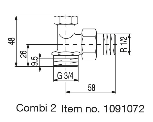 Вентиль OVENTROP Combi 2 на обратную подводку Ду15 3/4"-1/2" угловой латунь - фото 3 - id-p91770868