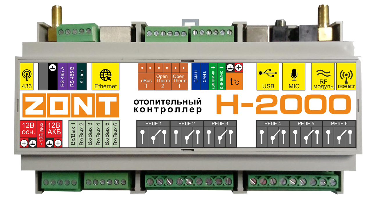 Отопительный контроллер ZONT H-2000