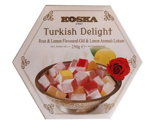 Рахат лукум KOSKA с ароматом розы и лимона, 250 гр. (Турция) - фото 1 - id-p91788551