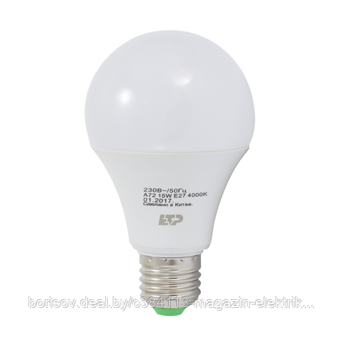 Лампа светодиодная A72 15W E27 6000K ETP