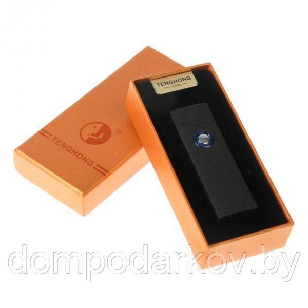 Зажигалка электронная в подарочной коробке, прямоугольная, бордовый, 6х3х13 см - фото 1 - id-p91810025