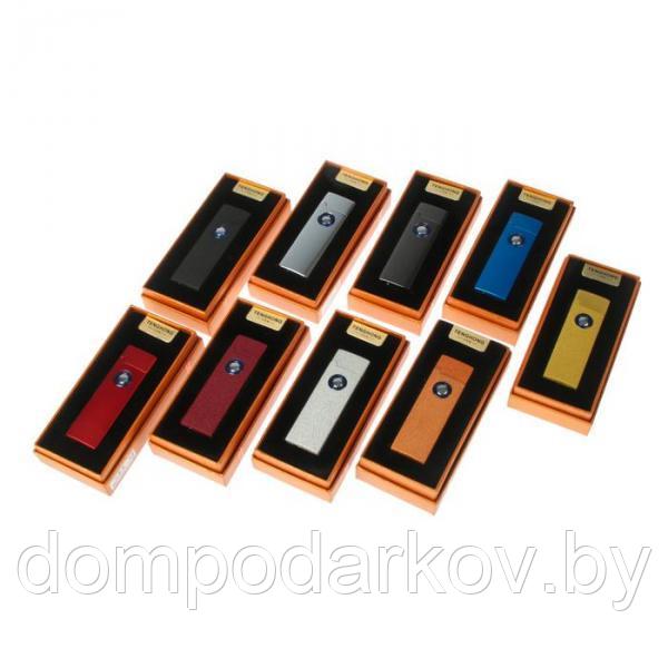 Зажигалка электронная в подарочной коробке, прямоугольная, бордовый, 6х3х13 см - фото 4 - id-p91810025