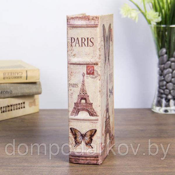Сейф-книга дерево "Ночной Париж " кожзам 21х13х5 см - фото 4 - id-p91810053