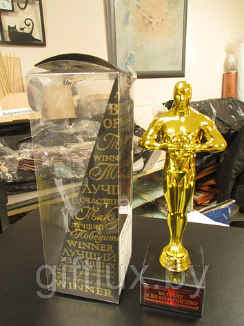 Сувенир статуэтка "Оскар" "За силу и благородство", пластик+камень, 7*7*20 см, фото 2