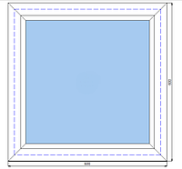 Окно ПВХ Salamander streamline 600 х 600