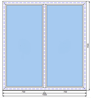 Окно ПВХ Salamander streamline 1400 х 1500