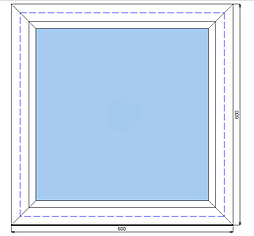Окно ПВХ REHAU 70 мм 600 х 600