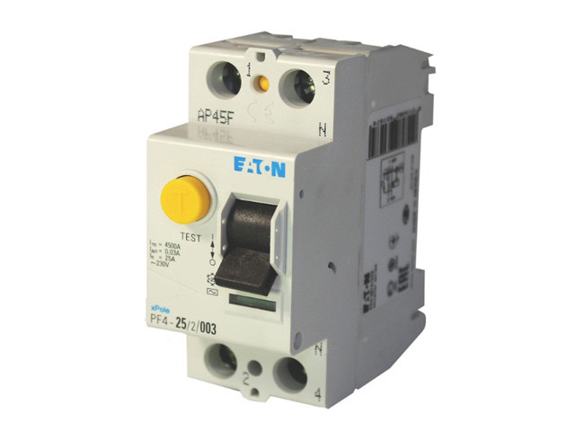 УЗО Eaton PF4 2P 25A, 30мА, 4.5кА, 2М