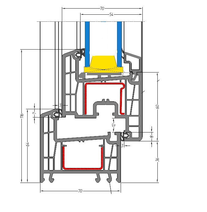 Балконный блок Дверь 750x2150, окно 800x1430 мм Brusbox 70 мм - фото 2 - id-p91838344