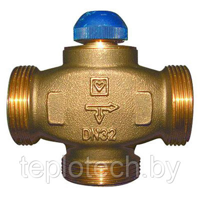 Трехходовой термостатический клапан CALIS-TS-RD, распределение потоков до 100%