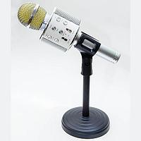 Караоке микрофон WSTER WS-858 с изменением голоса (серебро)