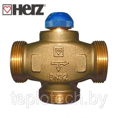 Трехходовой термостатический клапан CALIS-TS-RD, распределение потоков до 100% (выберите нужный диаметр) DN32