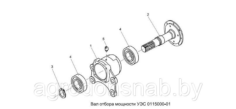 Вал отбора мощности  УЭС-0115000-01