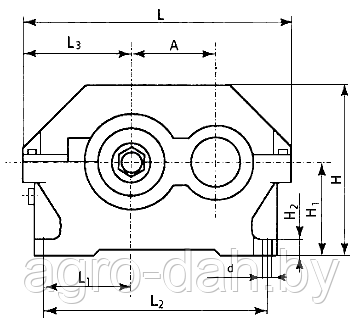 Редуктор цилиндрический 1ЦУ160 - фото 2 - id-p4452549