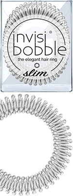 Резинка для волос Инвизибабл Слим мерцающая серебряная - Invisibobble Slim Chrome Sweet Chrome