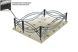 Ограда на кладбище "АЖУР" НЕРЖАВЕЮЩАЯ (заводская) 1,40х2,30 м.