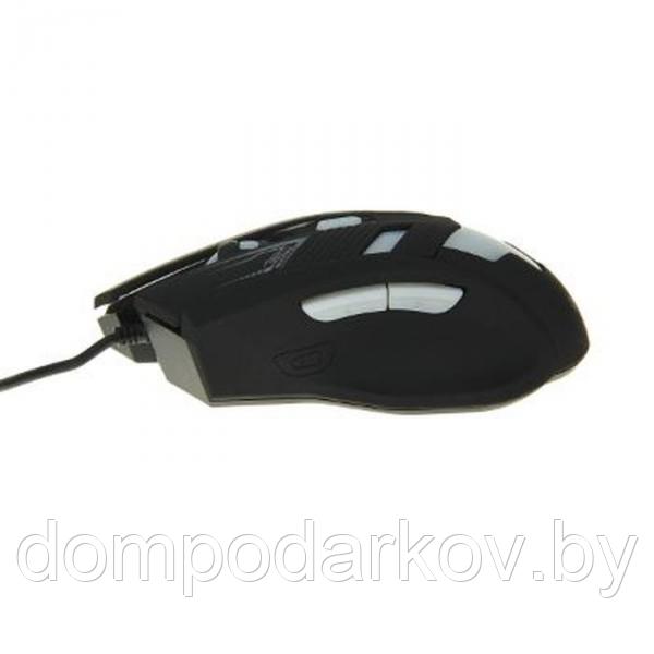 Мышь LuazON L-062, игровая, проводная, оптическая, подсветка, 3600 dpi, USB, черная - фото 4 - id-p91945600