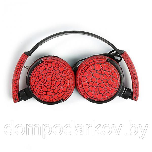 Наушники накладные LuazON LV-150, микрофон на проводе, красно/черные - фото 7 - id-p91945601