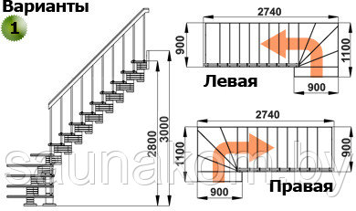 Лестница из бука К-008м - фото 3 - id-p91968784