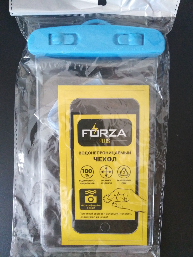 Чехол для телефона водонепроницаемый на шнурке FORZA Plus, 10х20см