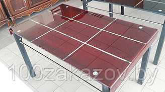 Стеклянный  обеденный стол 1270Х800Х750. Кухонный   стол стеклянный А-105L